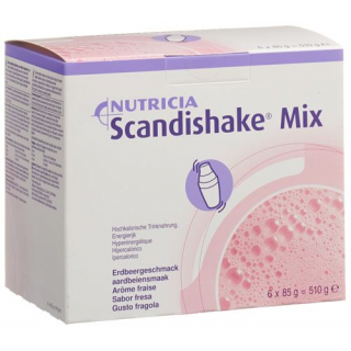 Scandishake Mix Pulver Erdbeere 6x 85г