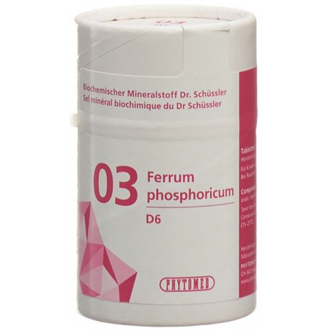 Phytomed Schussler Nr. 3 Ferr Phos в таблетках, D 6 100г