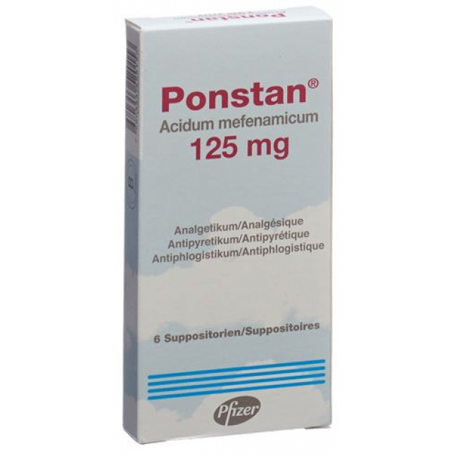 Понстан 125 мг 6 суппозиториев для детей