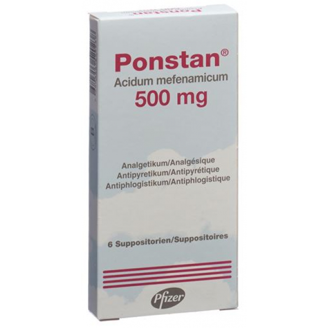 Понстан 500 мг 6 суппозиториев  для взрослых 