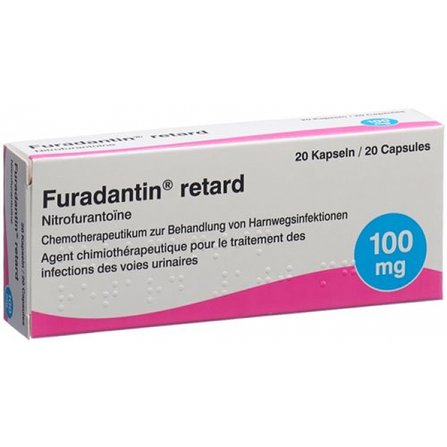 Фурадантин Ретард 100 мг 20 капсул 
