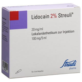 Лидокаин Штройли 2% раствор для инъекций 100 мг / 5 мл 10 ампул по 5 мл