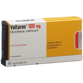 Вольтарен 100 мг 5 суппозиториев для взрослых