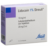 Лидокаин Штройли 1% раствор для инъекций 20 мг / 2 мл 10 ампул по 2 мл