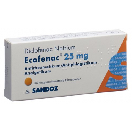 Экофенак 25 мг 30 таблеток покрытых оболочкой