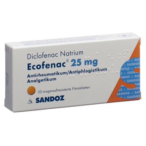 Экофенак 25 мг 30 таблеток покрытых оболочкой