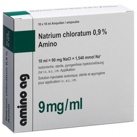 Натрия хлорид Амино 0.9% 10 ампул 10 мл раствор для инъекций 