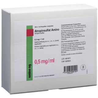 Атропина сульфат Амино 0.5 мг/мл 100 ампул 1 мл 