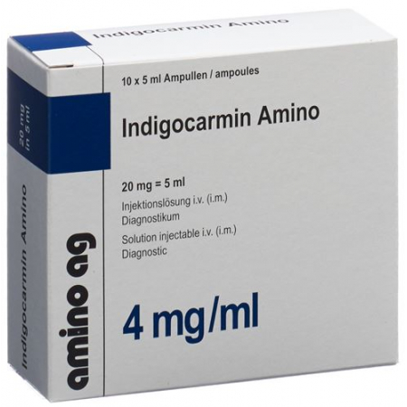 Индигокармин Амино 0.4% 20 мг/5 мл 10 ампул 5 мл