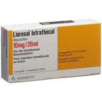 Лиорезал Интратекал раствор для интратекальной инъекции и интратекальной инфузии 10 мг / 20 мл 1 ампула 20 мл