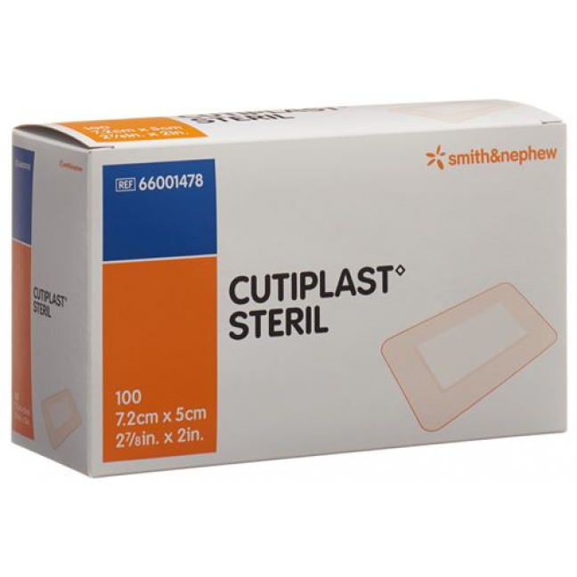 Cutiplast стерильный повязка для ран 7.2смx5см Weiss 100 штук