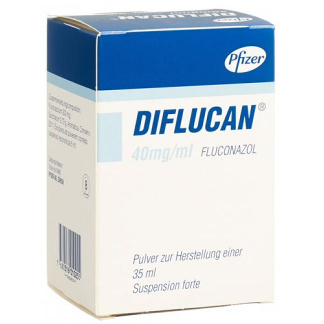 Дифлюкан Форте порошок для приготовления суспензии 40 мг/мл флакон 35 мл 