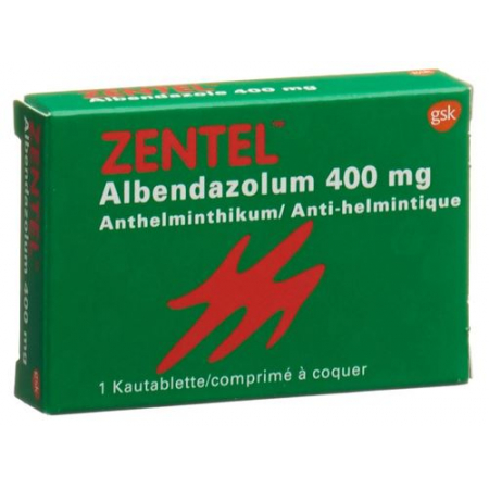 Зентел 400 мг 1 жевательная таблетка