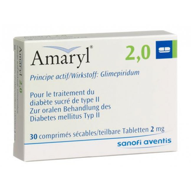 Амарил 2 мг 30 таблеток