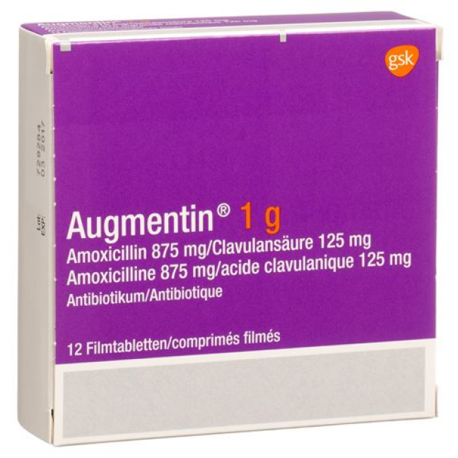Аугментин 1 г 12 таблеток для взрослых