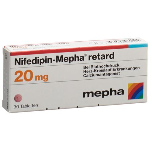 Нифедипин Мефа 20 Ретард 20 мг 100 таблеток