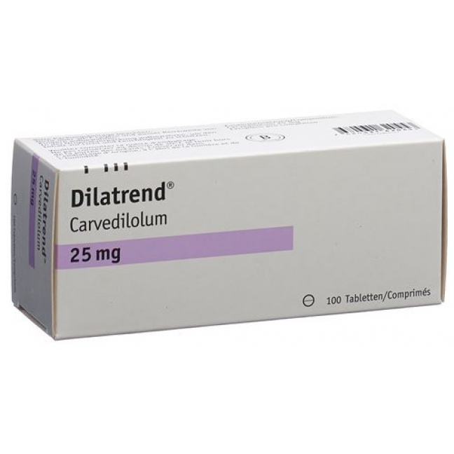 Дилатренд 25 мг 100 таблеток 