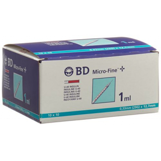 BD Microfine+ U40 Insulin Spritze 100x 1мл