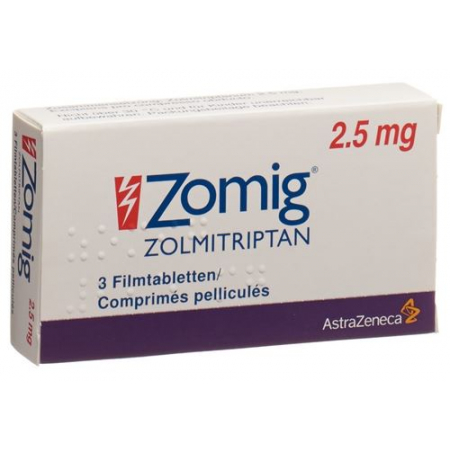 Зомиг 2,5 мг 3 таблетки покрытых оболочкой 
