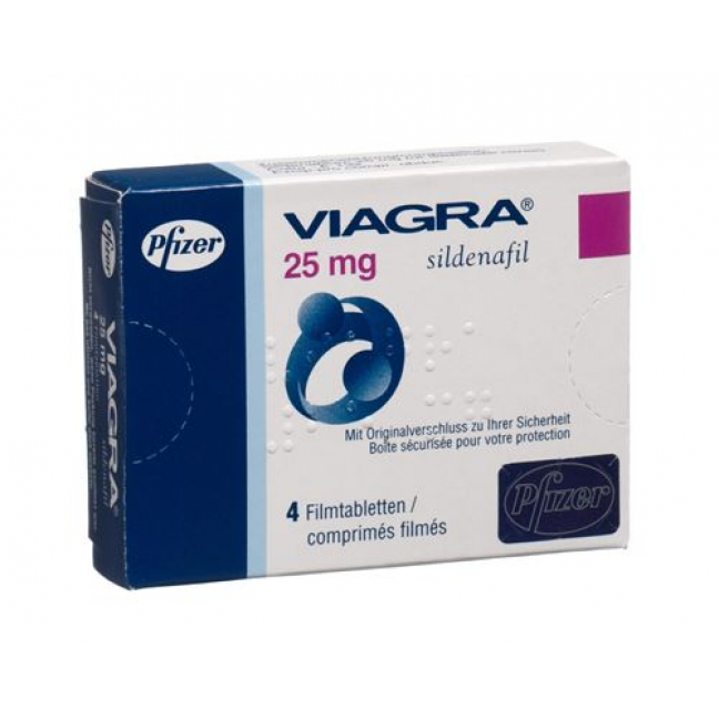 Виагра 25 мг 4 таблетки покрытых оболочкой