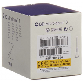 BD Microlance 3 Injektionskanulen 0.9мм x 40мм Gelb 100 штук