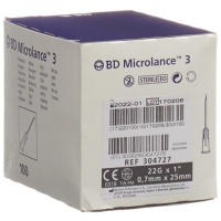 Канюля ін&#39;єкційна BD Microlance 3 0,70х25 мм чорна 100 шт