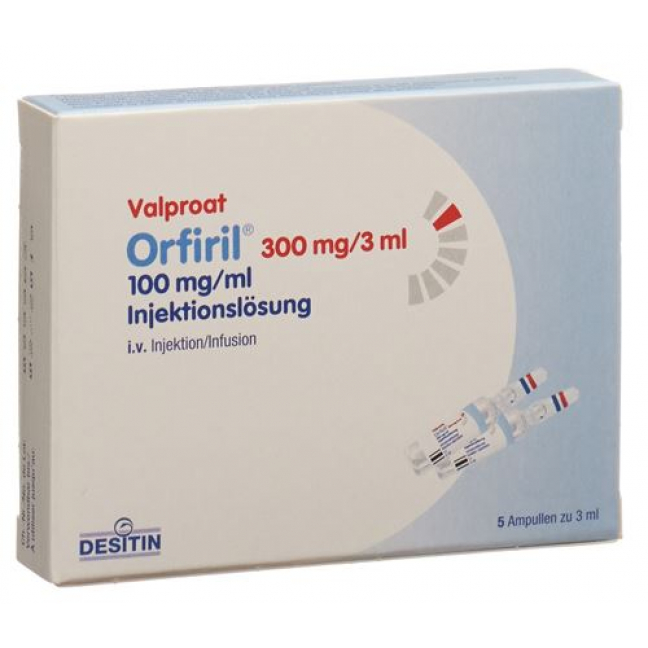 Орфирил раствор для инъекций 300 мг / 3 мл 5 ампул по 3 мл