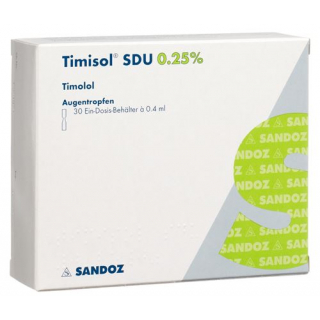 Тимизол СДУ глазные капли 0.25% 30 монодоз X 0.4 мл 