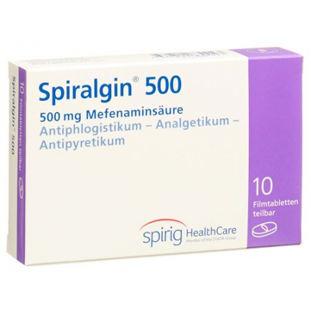 Спиралгин 500 мг 10 таблеток покрытых оболочкой 