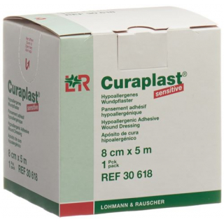 Curaplast повязка для ран 8смx5m телесный цвет рулон