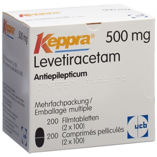 Кеппра 500 мг 200 таблеток покрытых оболочкой