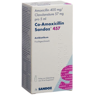 Ко-Амоксициллин Сандоз порошок 457 мг для приготовления суспензии флакон 70 мл