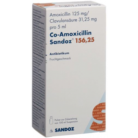 CO Amoxicillin Sandoz 156.25 mg 100 ml