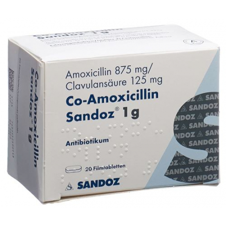 CO Amoxicillin Sandoz 1 g 20 filmtablets