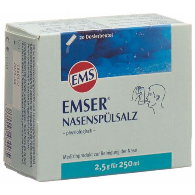 Эмсер Соль для полоскания носа порошок 20 пакетиков по 2,5 г