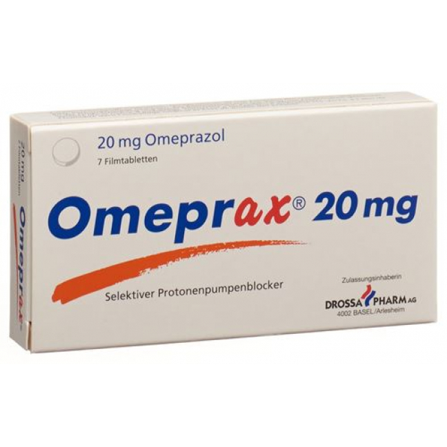 Omeprax 20 mg 7 filmtablets
