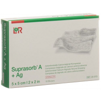 Suprasorb A + Ag Calciumalginat компресс 5x5см стерильный 10 штук