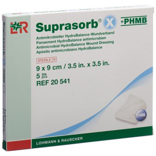 Повязка раневая Suprasorb X + PHMB HydroBalance 9x9см противомикробная