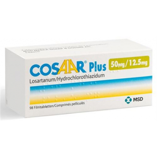 Козаар Плюс 50/12.5 мг 98 таблеток покрытых оболочкой 