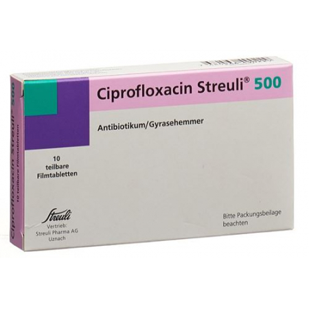 Ciprofloxacin Streuli 500 mg 10 filmtablets
