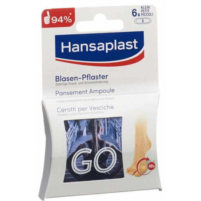 Hansaplast Foot expert SOS Blasen-Pflaster 6 штук klein fur Zehen