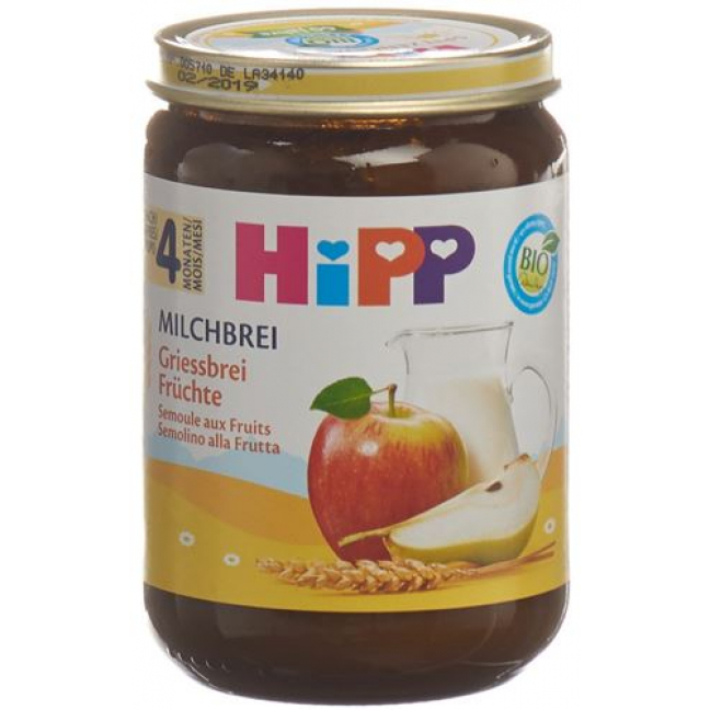 Hipp Milchbrei Griessbrei Fruchte 190г