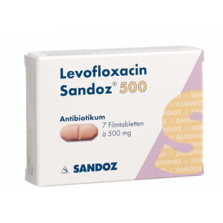 Левофлоксацин Сандоз 500 мг 7 таблеток покрытых оболочкой