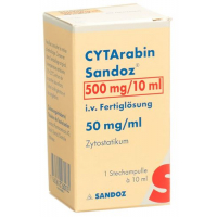 Цитарабин Сандоз раствор для инъекций 500 мг / 10 мл флакон 10 мл