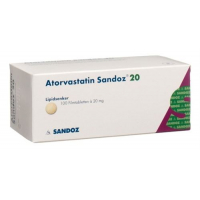 Аторвастатин Сандоз 20 мг 100 таблеток покрытых оболочкой