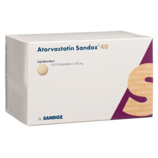 Аторвастатин Сандоз 40 мг 100 таблеток покрытых оболочкой