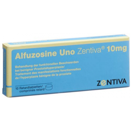 Альфузозин Уно Зентива 10 мг 10 ретард таблеток