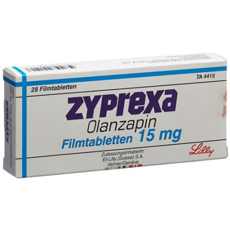 Зипрекса 15 мг 28 таблеток покрытых оболочкой