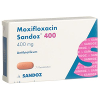 Моксифлоксацин Сандоз 400 мг 7 таблеток покрытых оболочкой