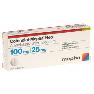 Котенолол Мефа Нео 100 мг / 25 мг 20 таблеток покрытых оболочкой